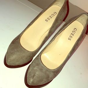 GUESS Gray Suede Heel Size6